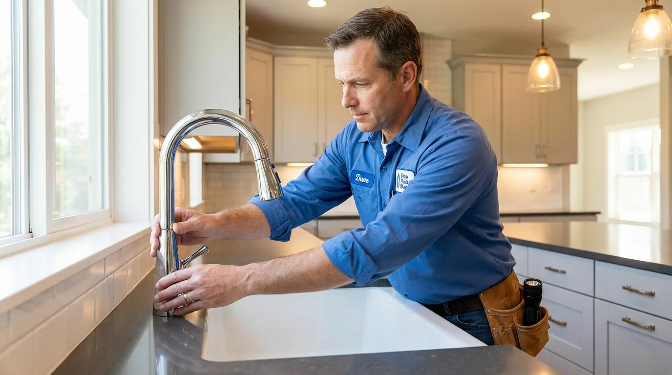 Kitchen faucet installation by Johns Plumbing LLC in Como